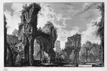 Ruïnes van de Sisto, of de grote zaal van de Thermen van Antoninus